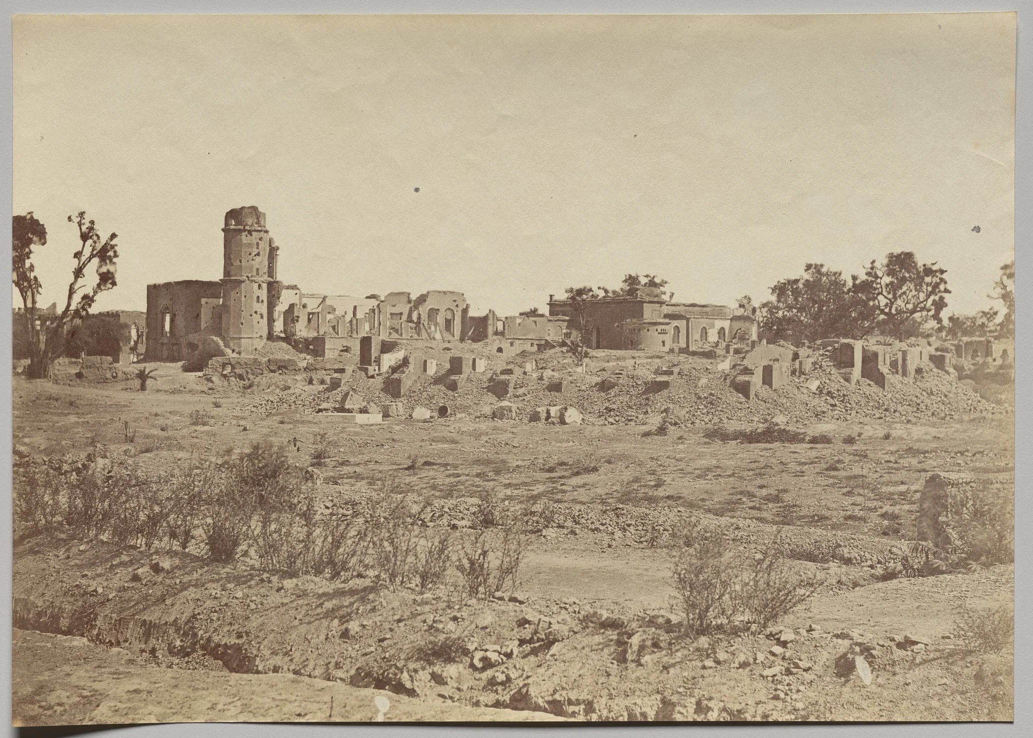 The Churchyard and Residency in the Distance, detail