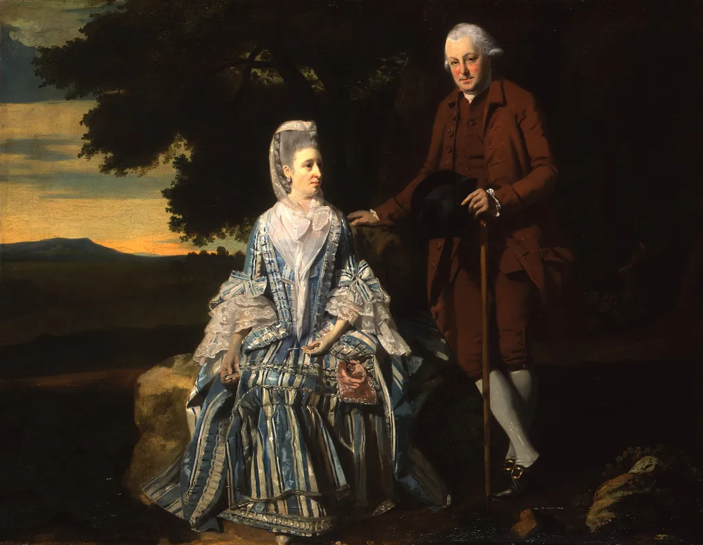 Portrait of a Married Couple in a Park, by Francis Wheatley, paint, 1770