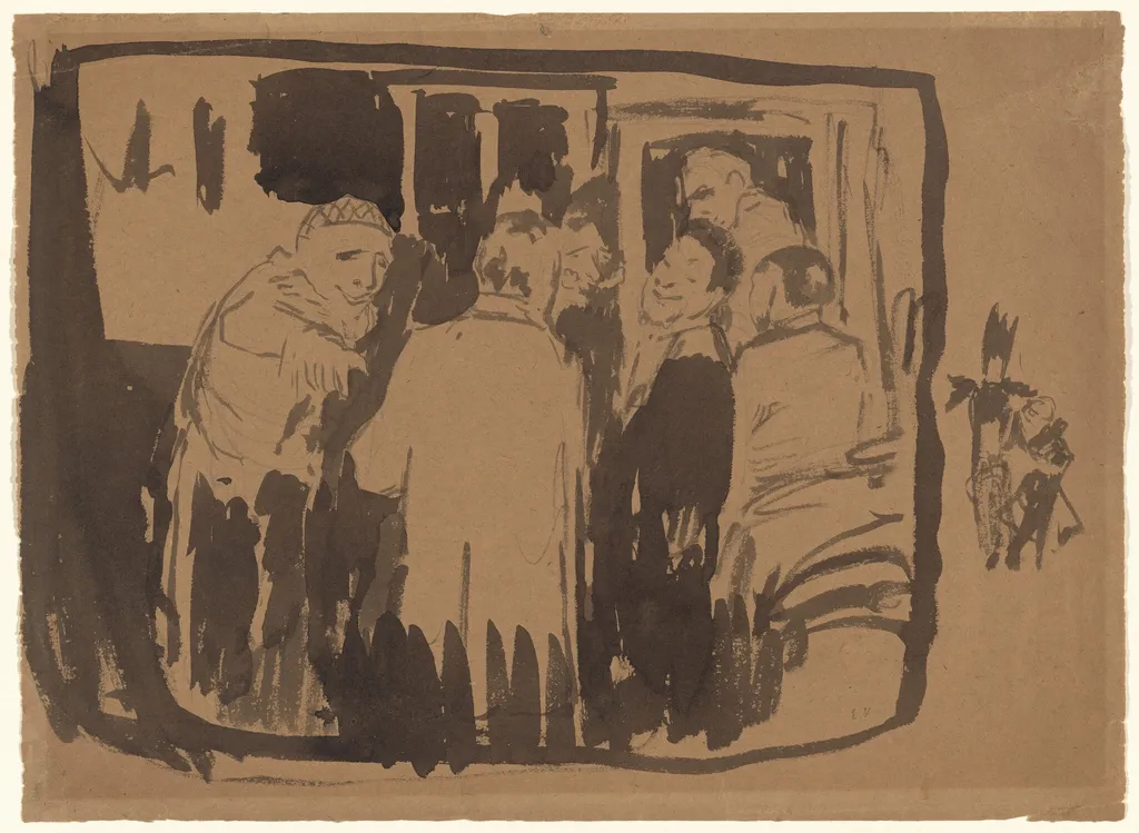 Au Théâtre Antoine, by Édouard Vuillard, graphite, 1889