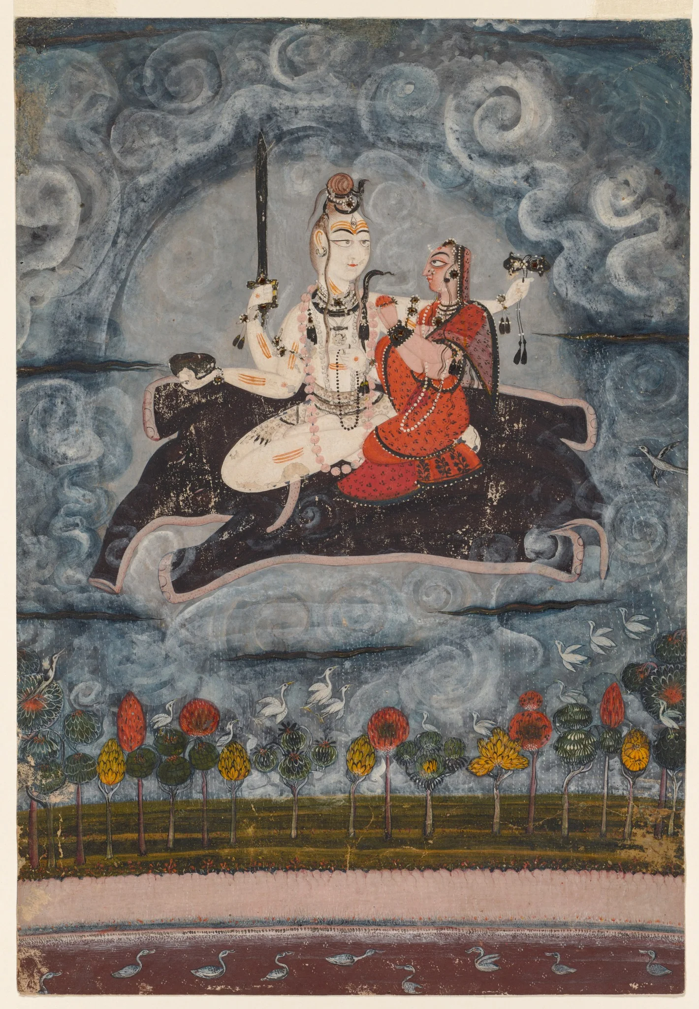 Shiva and Devi on Gajasura's Hide, detail