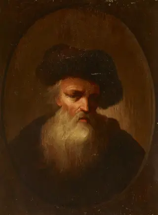 Portrait of an Old Man, by Christian Wilhelm Ernst Dietrich, oil, 1753
