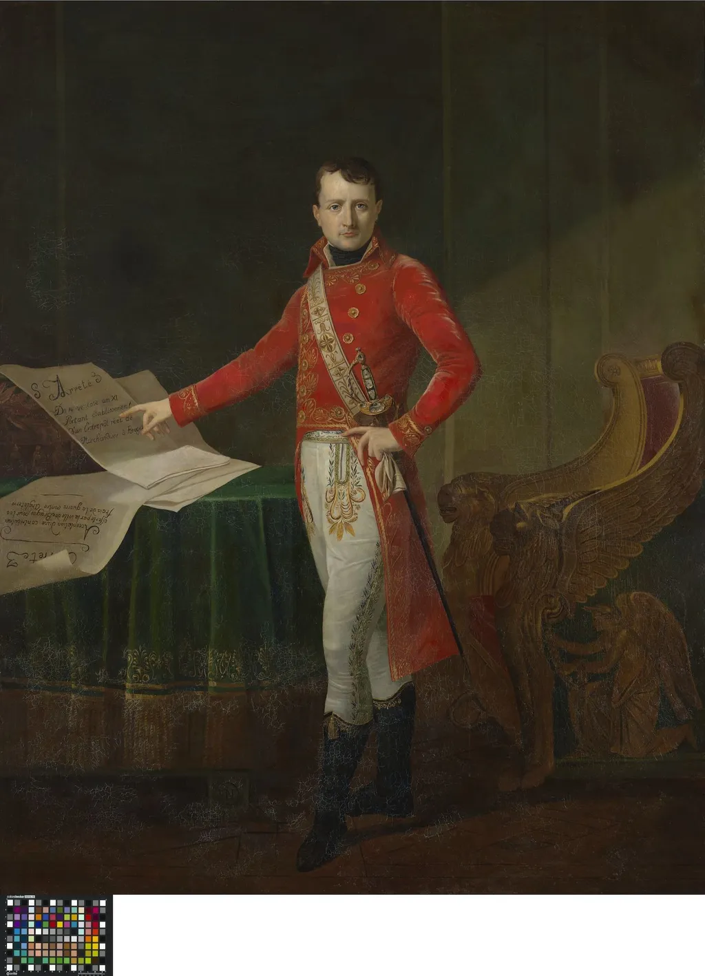 Portret van Napoleon Bonaparte, by Joseph-Marie Vien the younger, oil, 1804