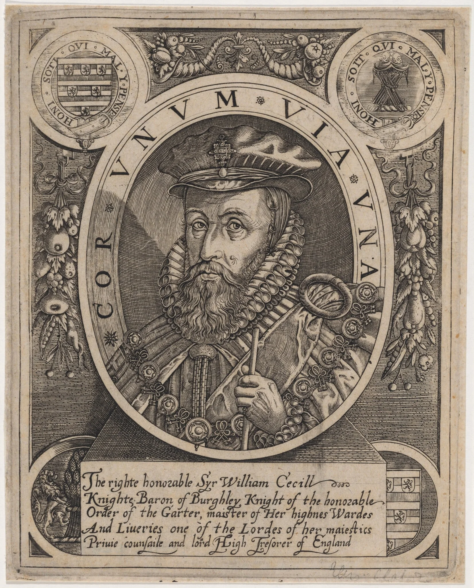 William Cecil, First Baron Burghley, detail