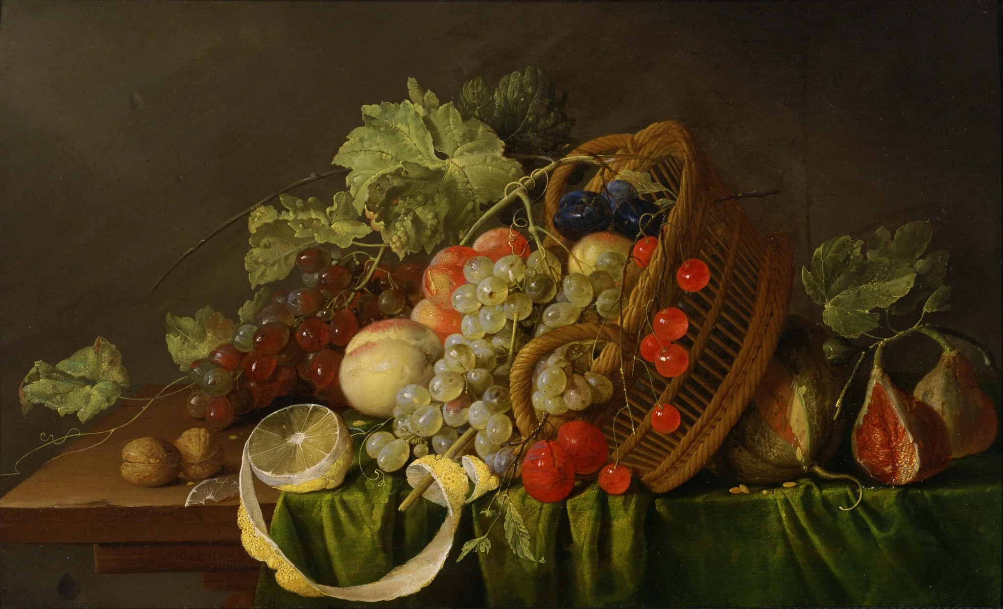 Still Life with a Basket of Fruit, detail