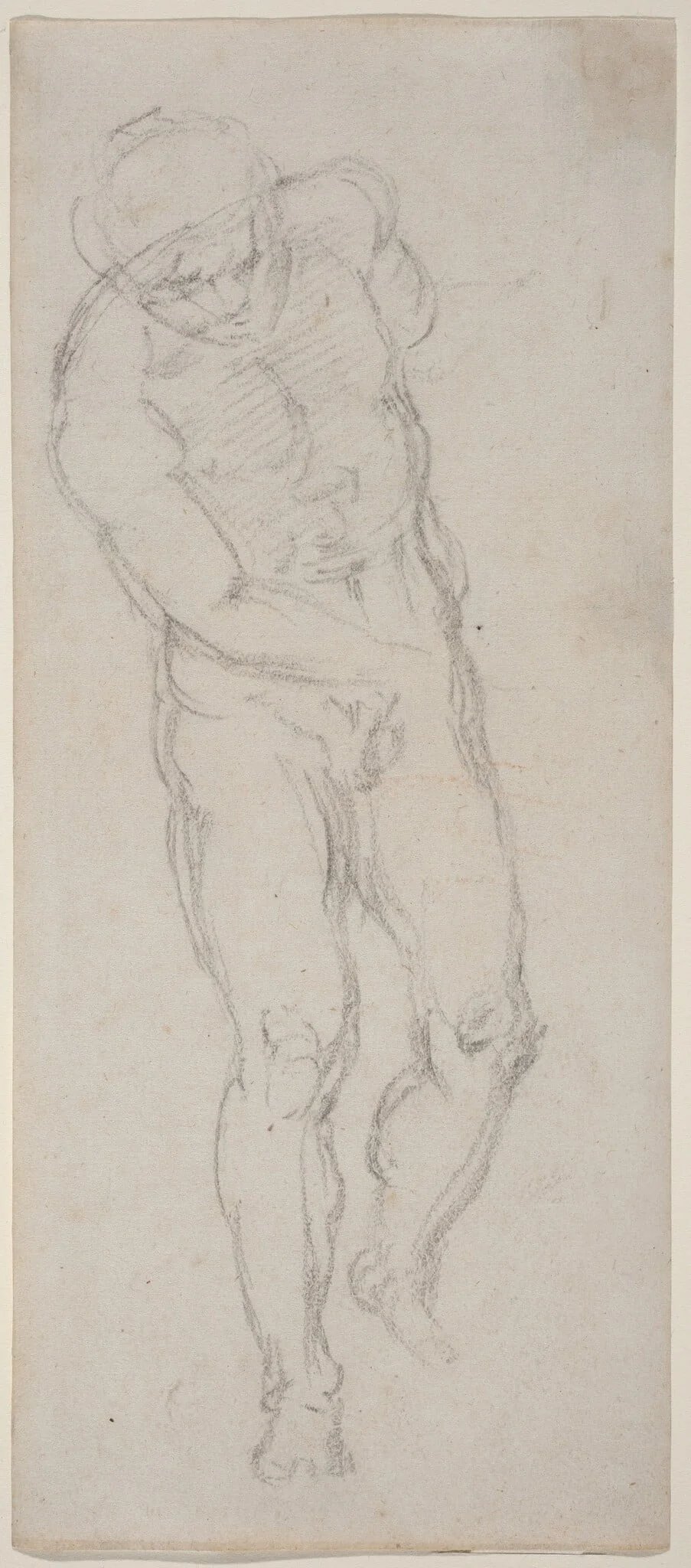 Male Nude [recto], detail