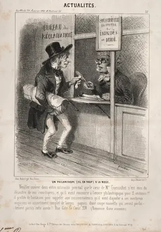 Actualités: Un Philantrope à la mode, by Clémente Pruche, 1841