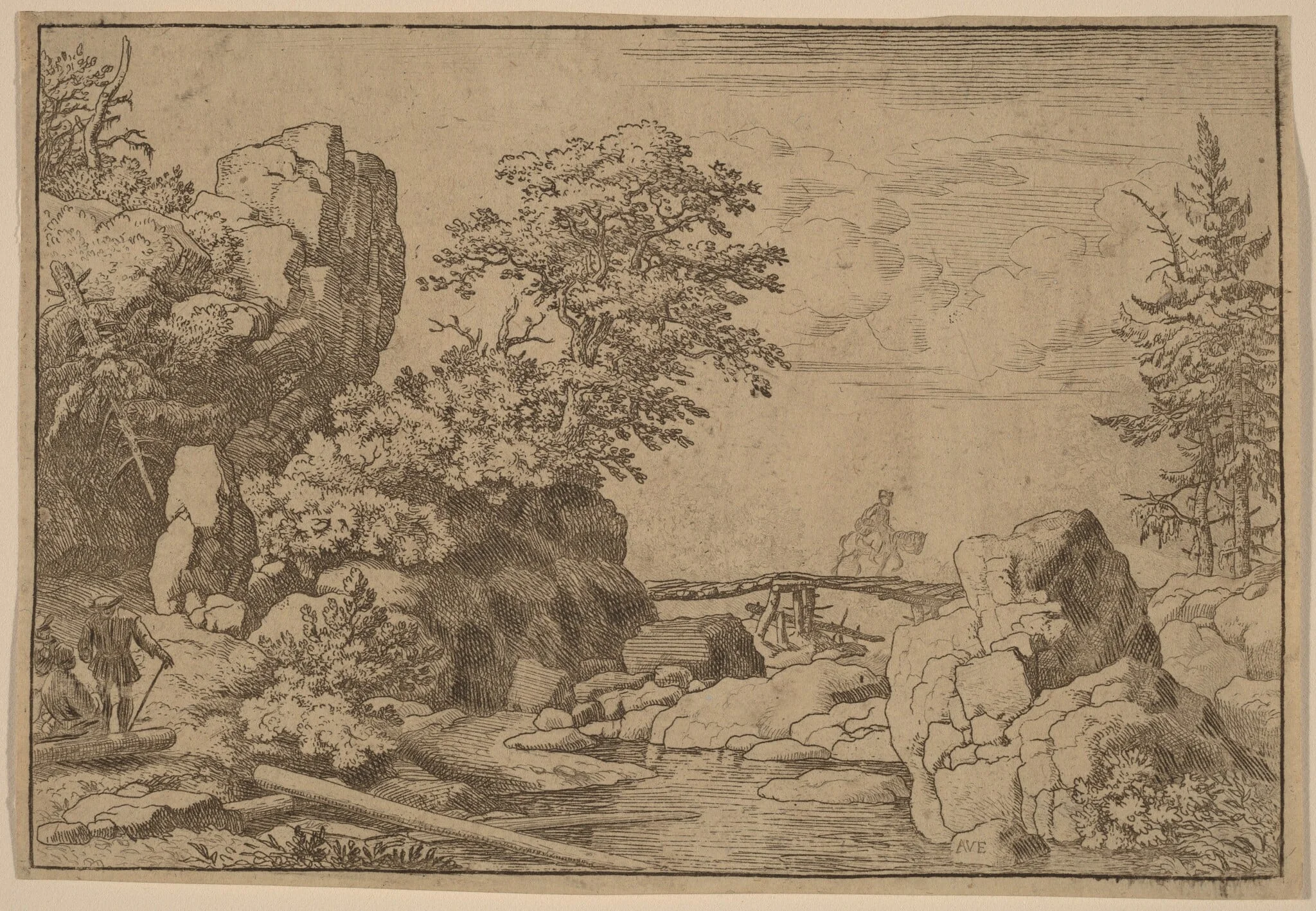 Horseman on a Bridge, detail