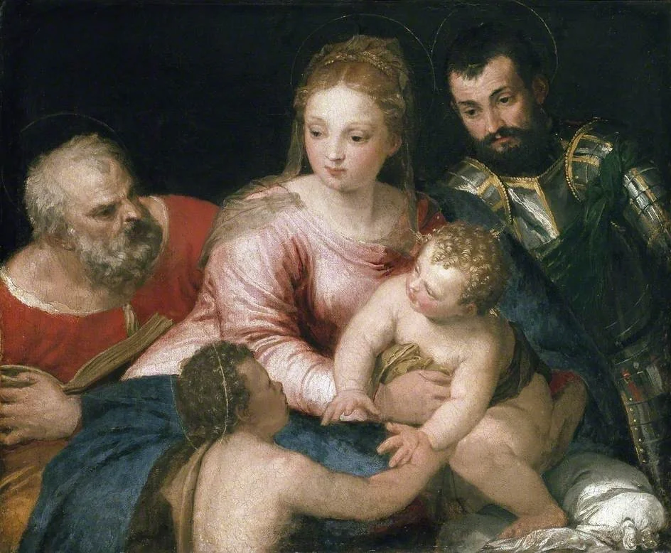 The Holy Family with the young St John the Baptist and St George, detail