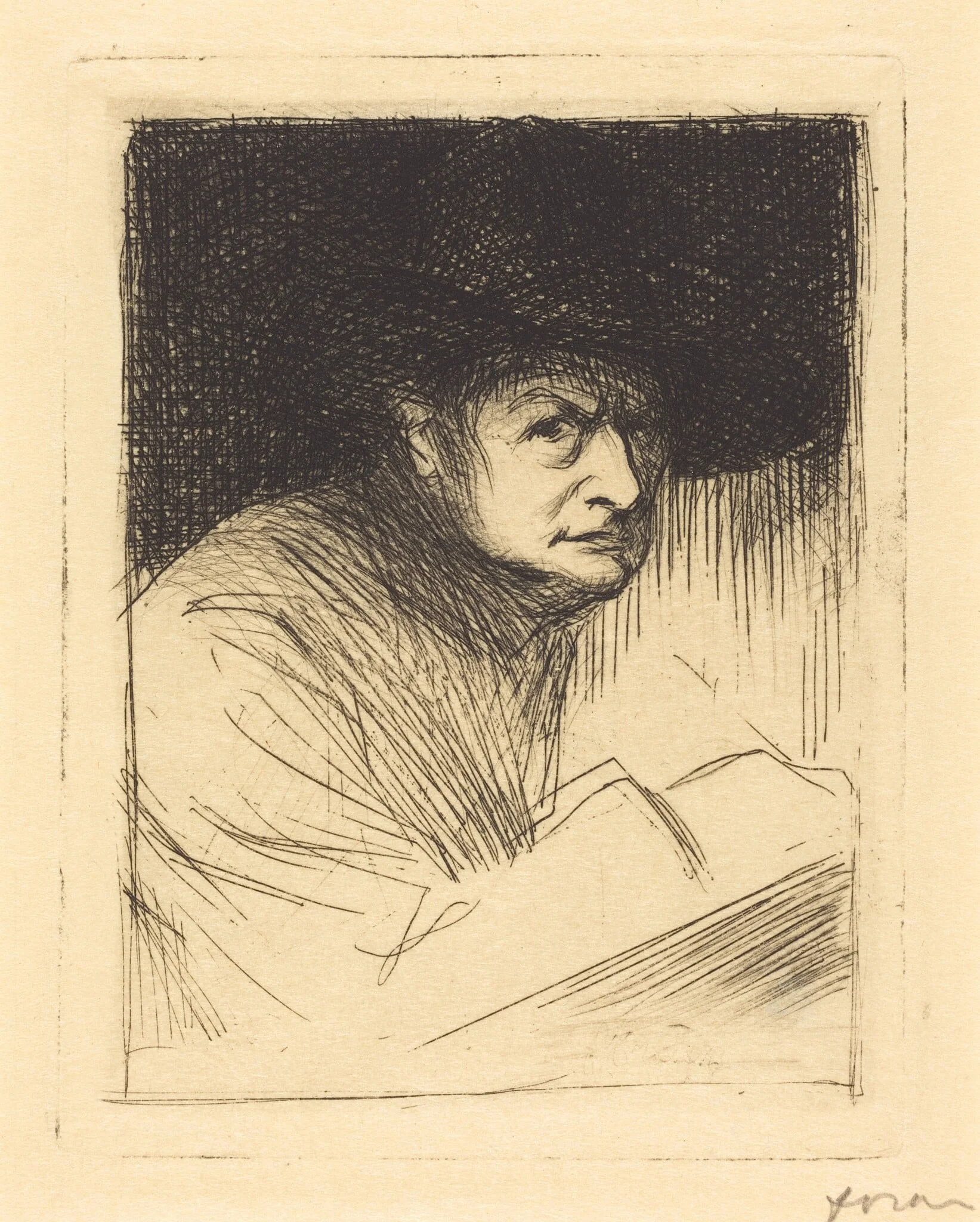 Portrait de Forain (Portrait of Forain), detail