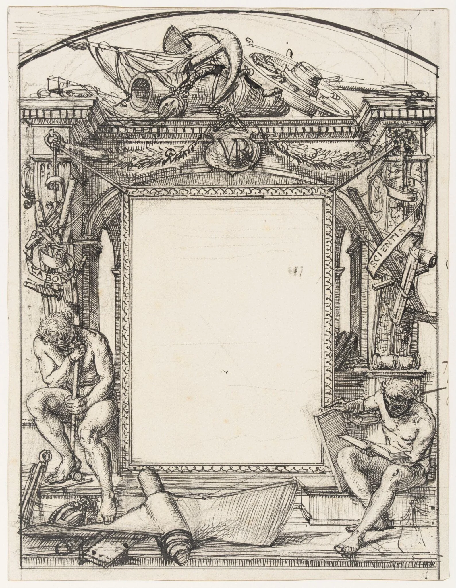 Studies for the Diploma of the International Exhibition, 1868, detail