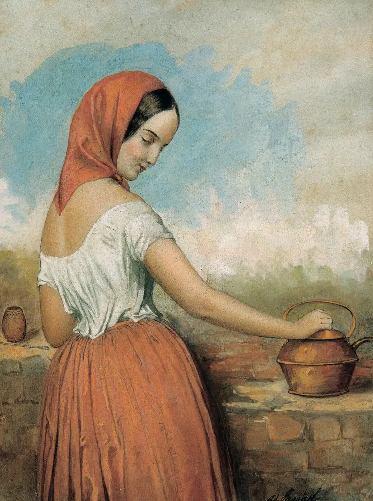 Cebando mate, by Adolphe Hastrel de Rivedoux, unspecified, 1849