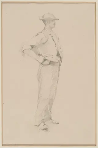 Drawings of a man, by Alfred William Rich, 1898