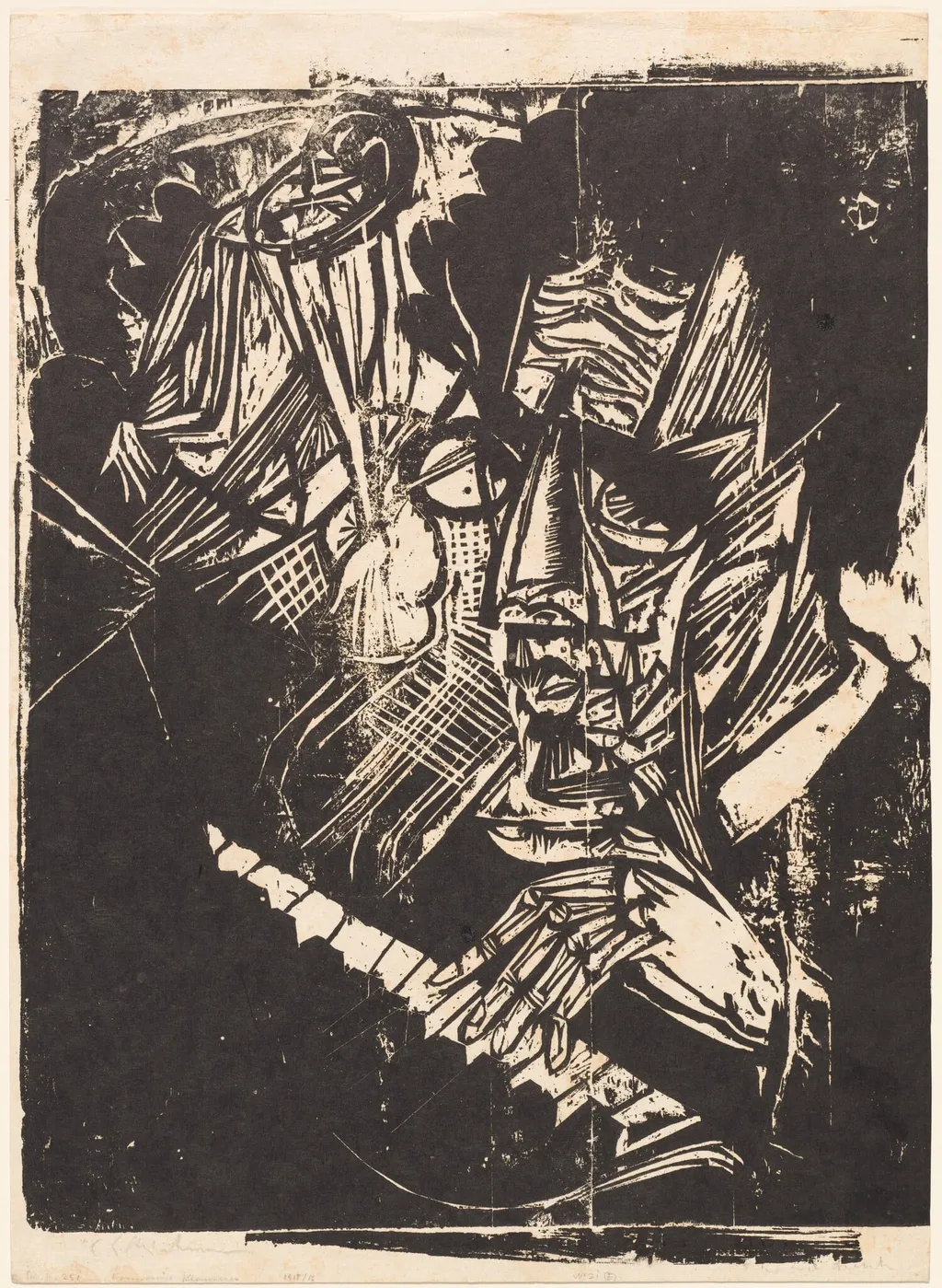 Composer Klemperer, by Ernst Ludwig Kirchner, ink, 1916