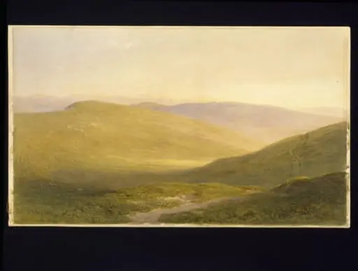 Bible Bottom, near Lewes, by Hine Taizan, watercolor