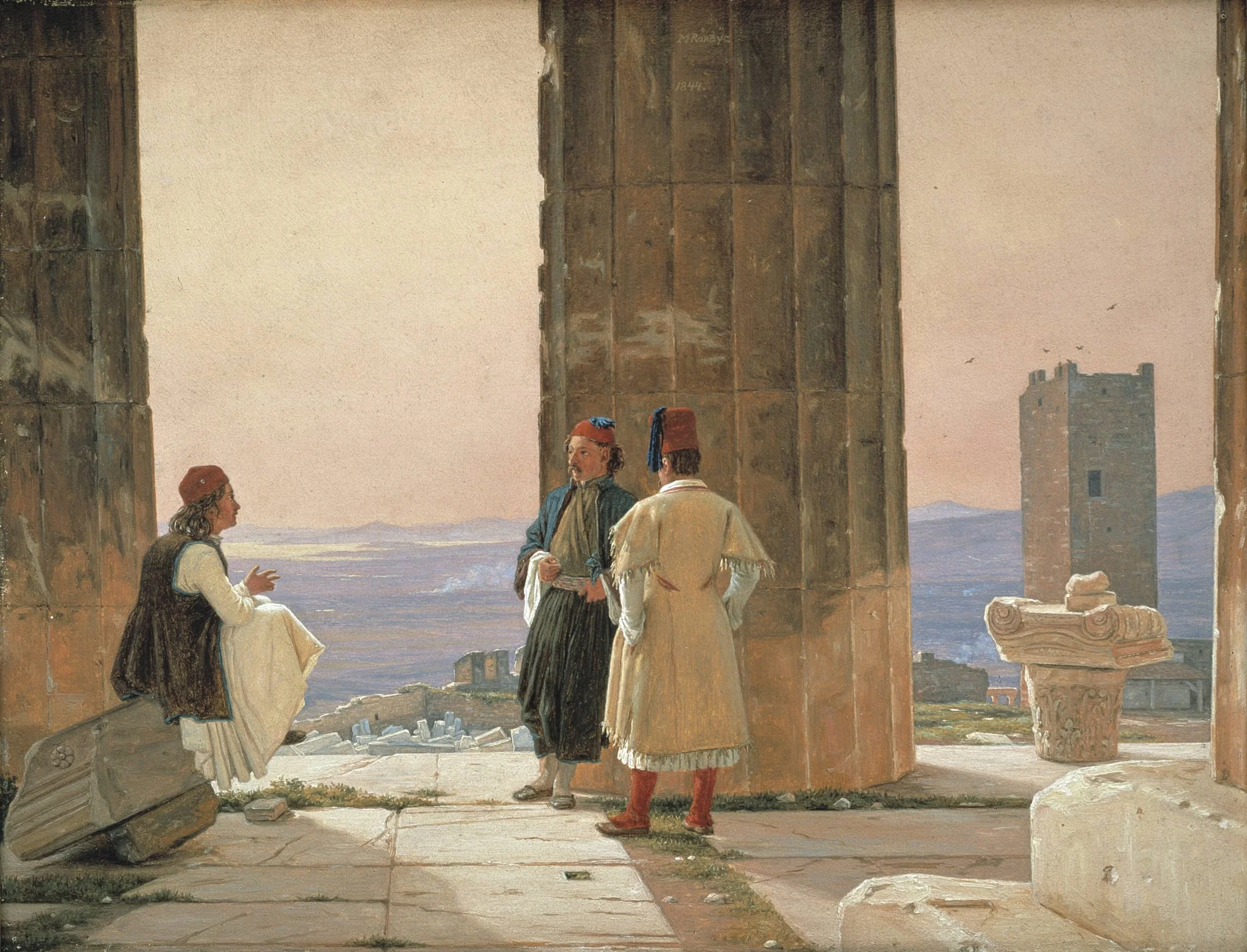 The View from the Temple of Athena on the Acropolis, detail