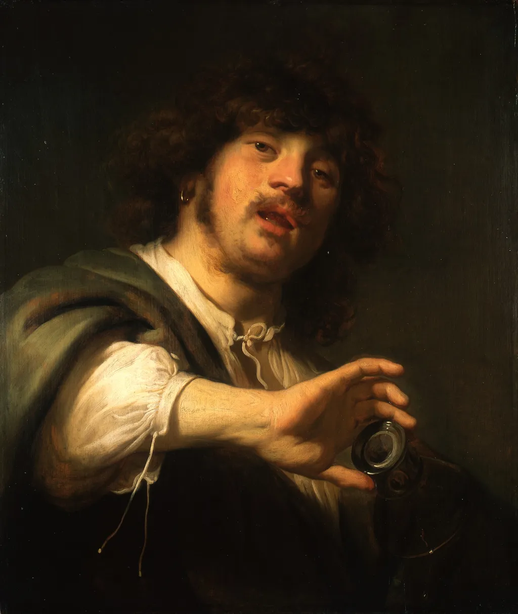 The Drinker, by Jacob Adriaensz Backer, paint, 1634