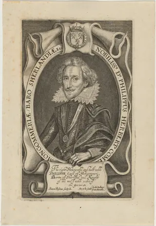 Philip Herbert, Fourth Earl of Pembroke, by Simon van de Passe, ink, 1621