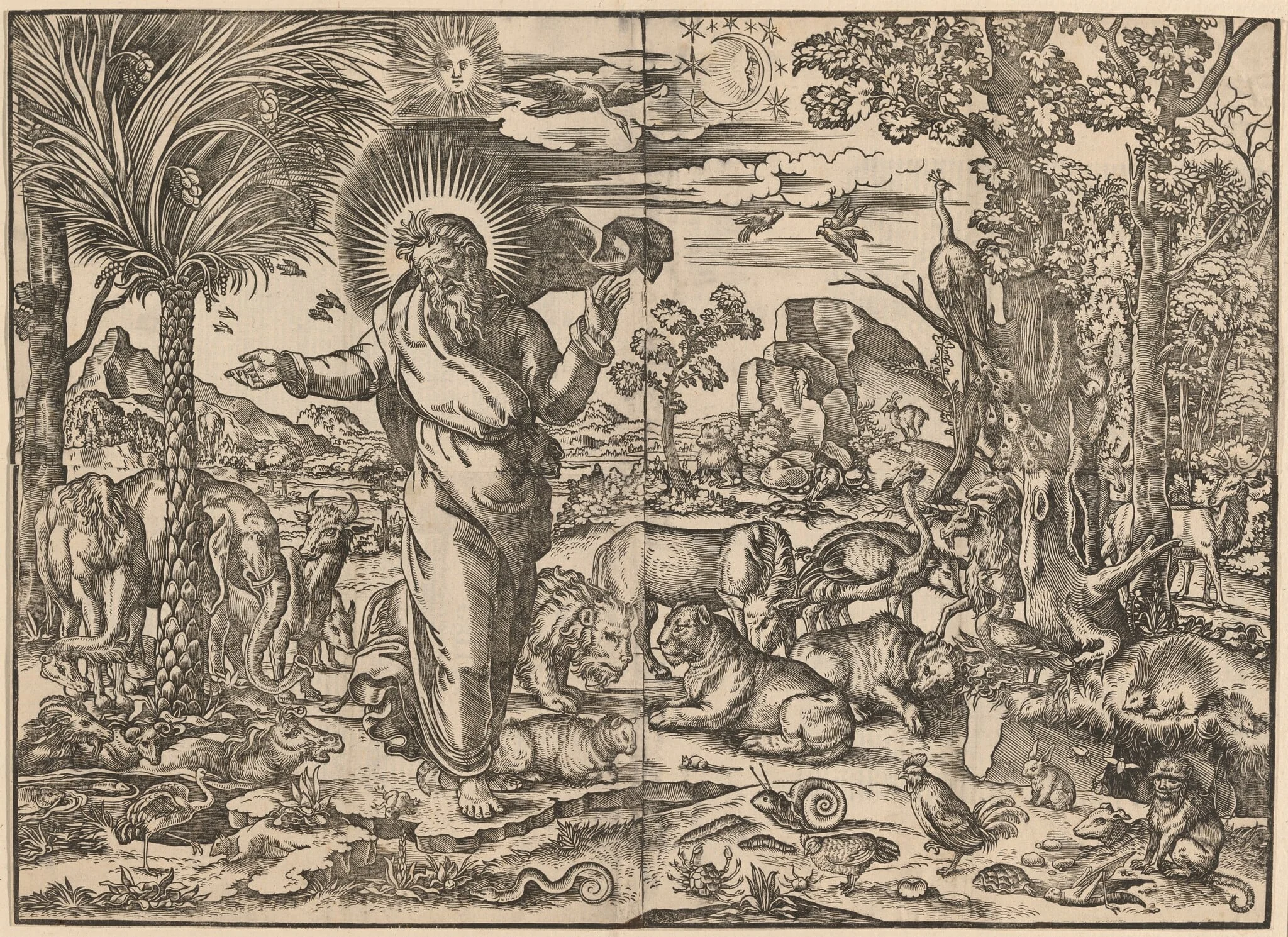 The Creation of the Animals, detail