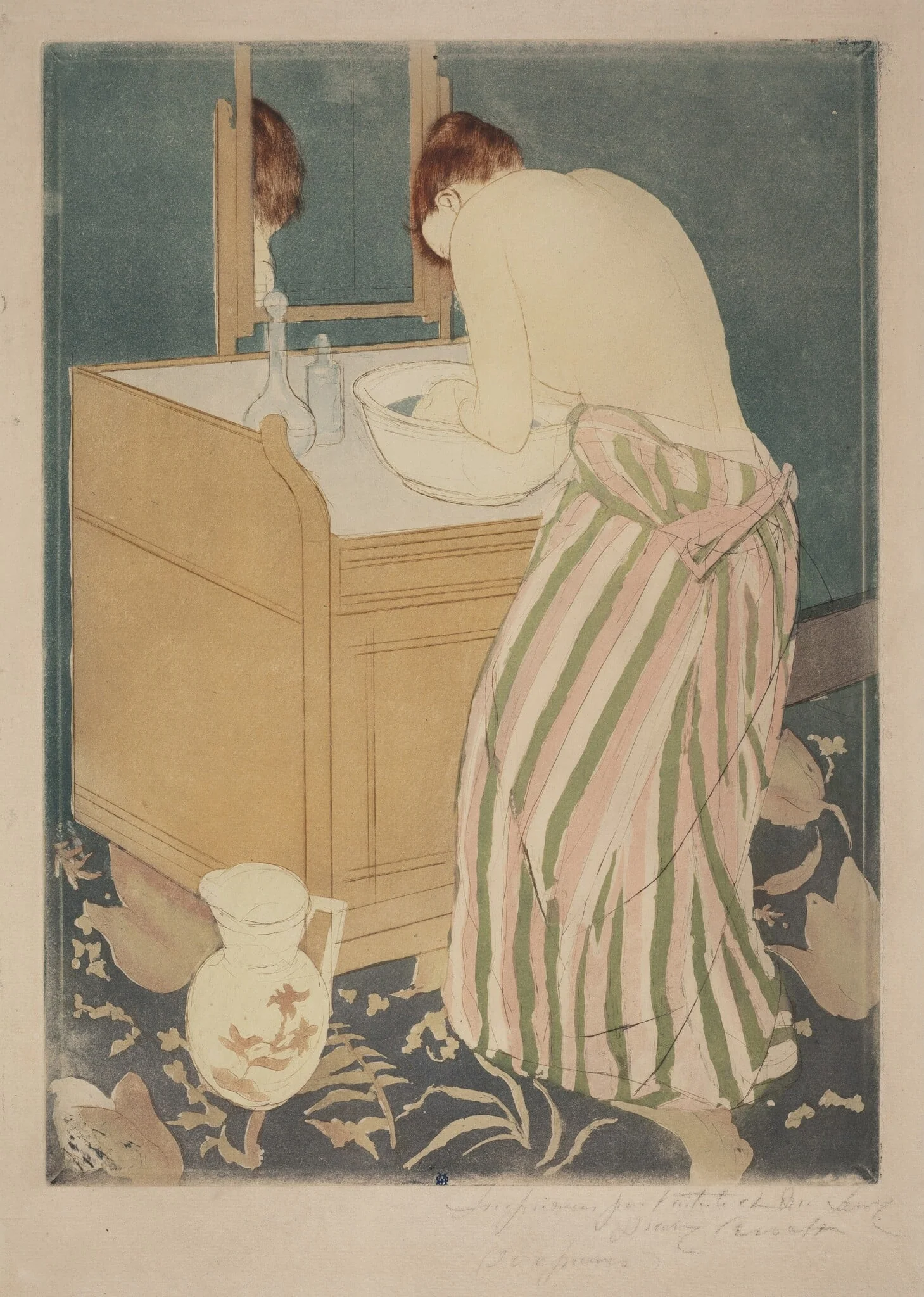 Woman Bathing, detail