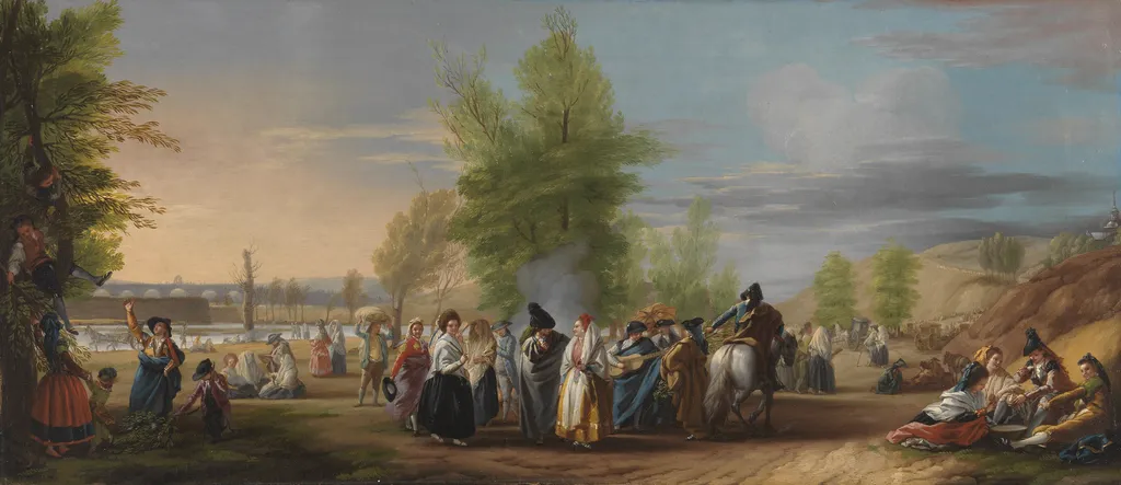 The Meadow of San Isidro, by José del Castillo, oil, 1793