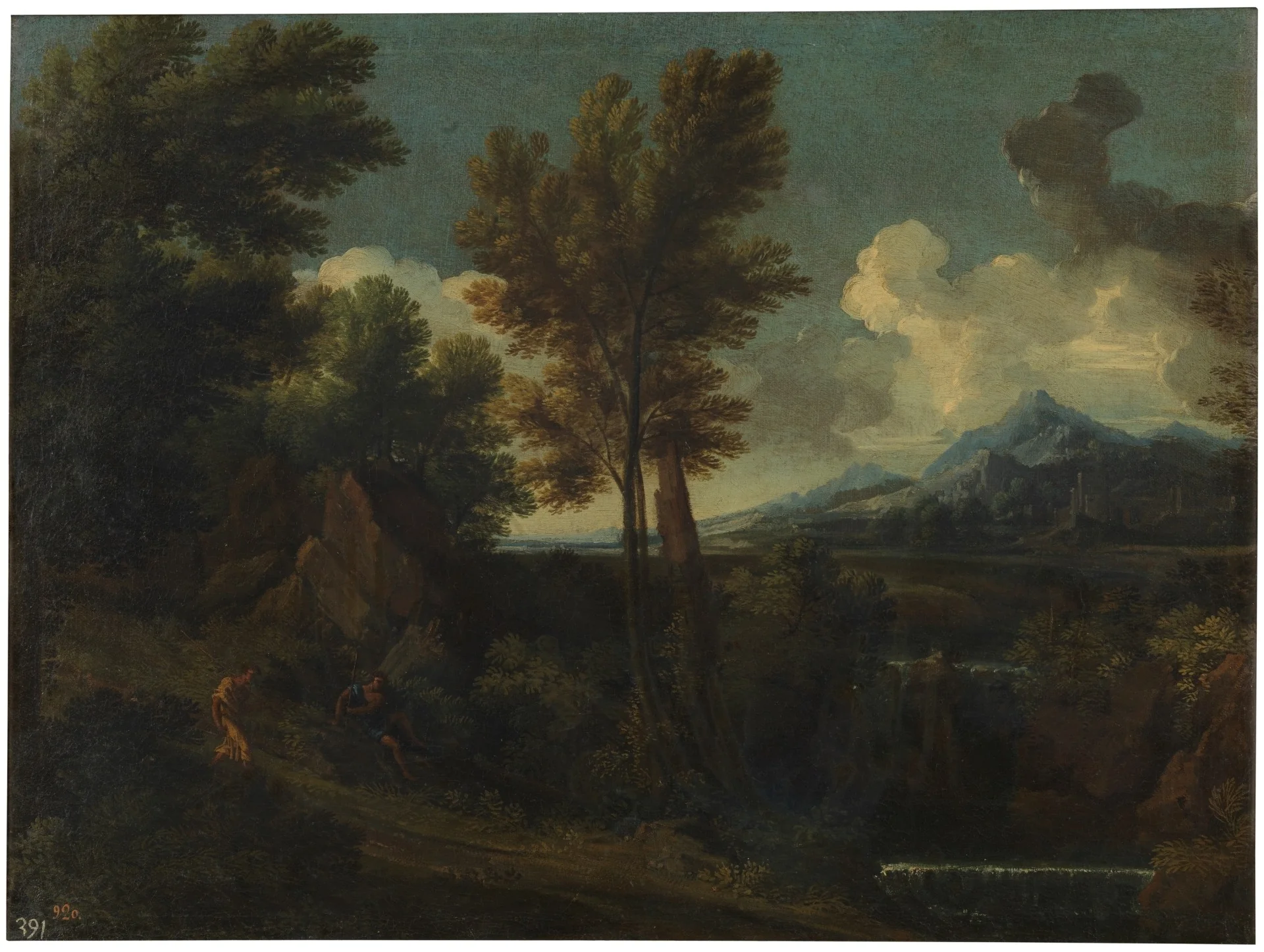 Paisaje con caminante, detail