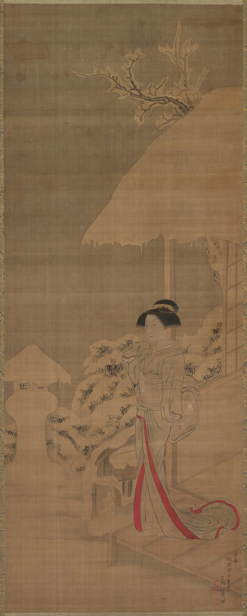 Beauty (Bijin) in the Snow, detail