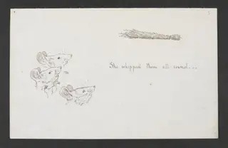 There Was an Old Woman Who Lived in a Shoe, by Beatrix Potter, watercolor, 1901