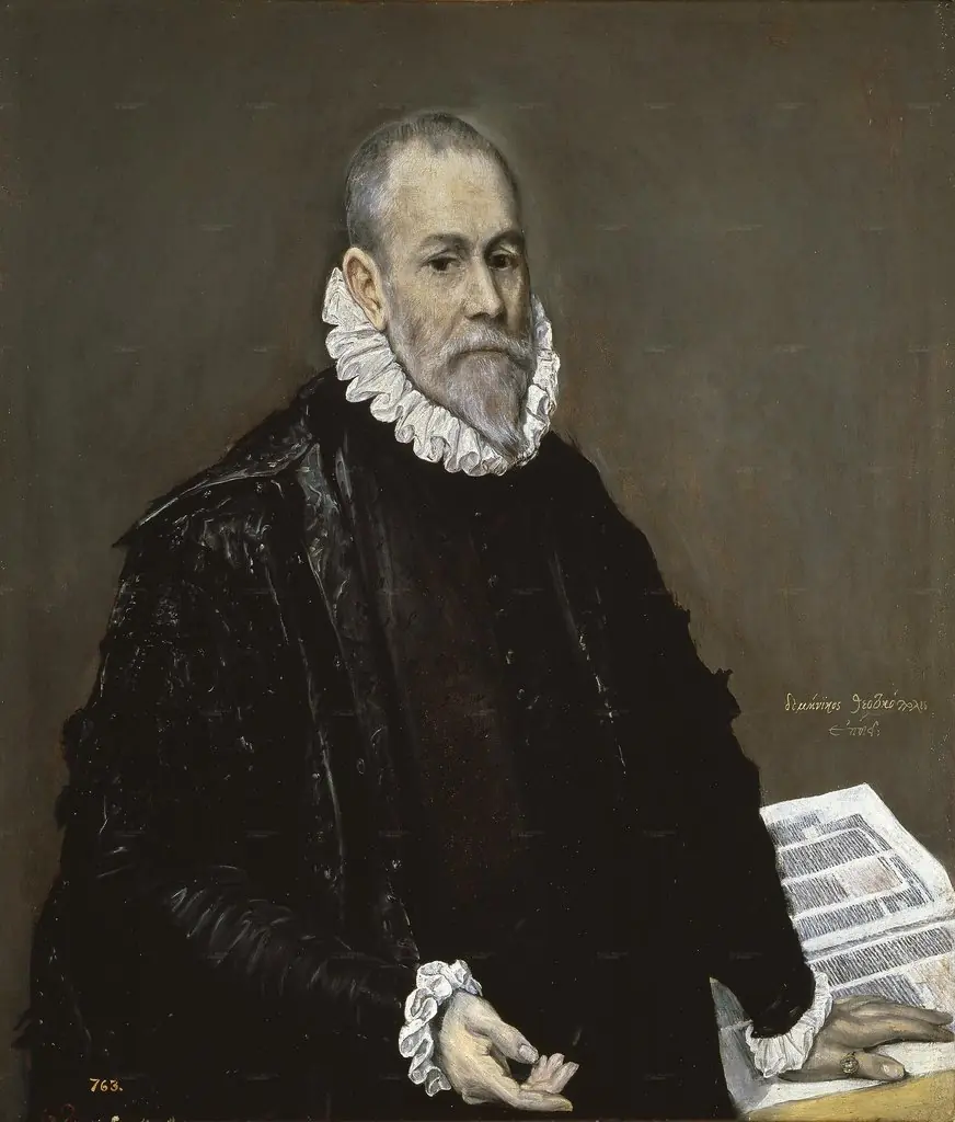 Portrait of Rodrigo de la Fuente, by El Greco, oil, 1592