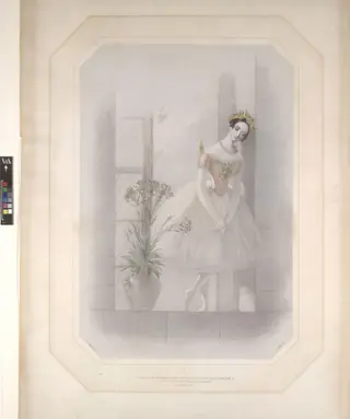 Marie Taglioni in La Sylphide (Souvenir d'adieu, No. 2), by Alfred Edward Chalon, 8