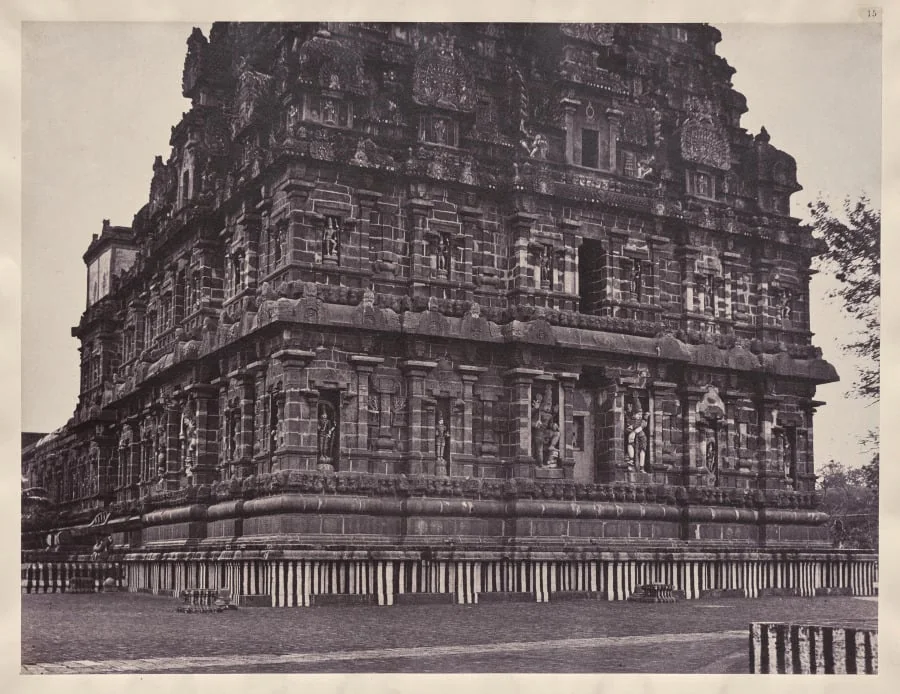 West and South Sides of the Vimana Walls, Great Temple (Brihadeshvara) at Tanjore (Thanjavur), detail