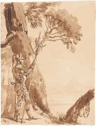 Bandits on the Lookout, by George, Sir Hayter, ink, 1839