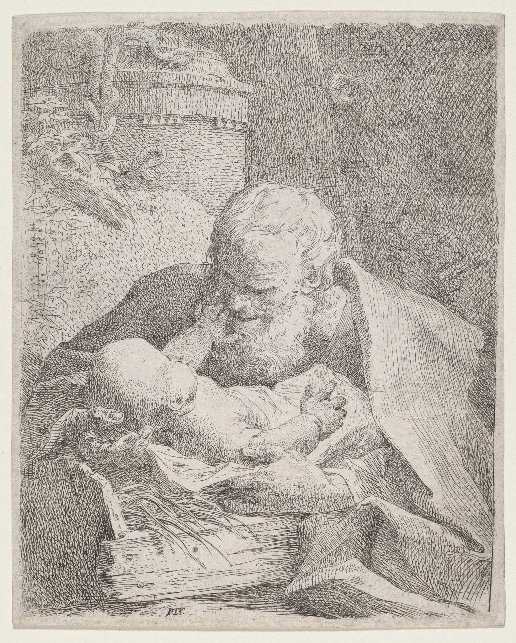 Saint Joseph with the Christ Child, detail