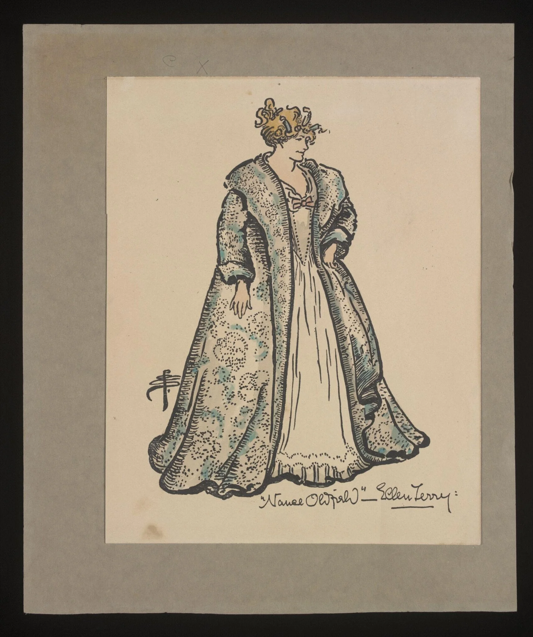 Print of Ellen Terry as Nance Oldfield, detail