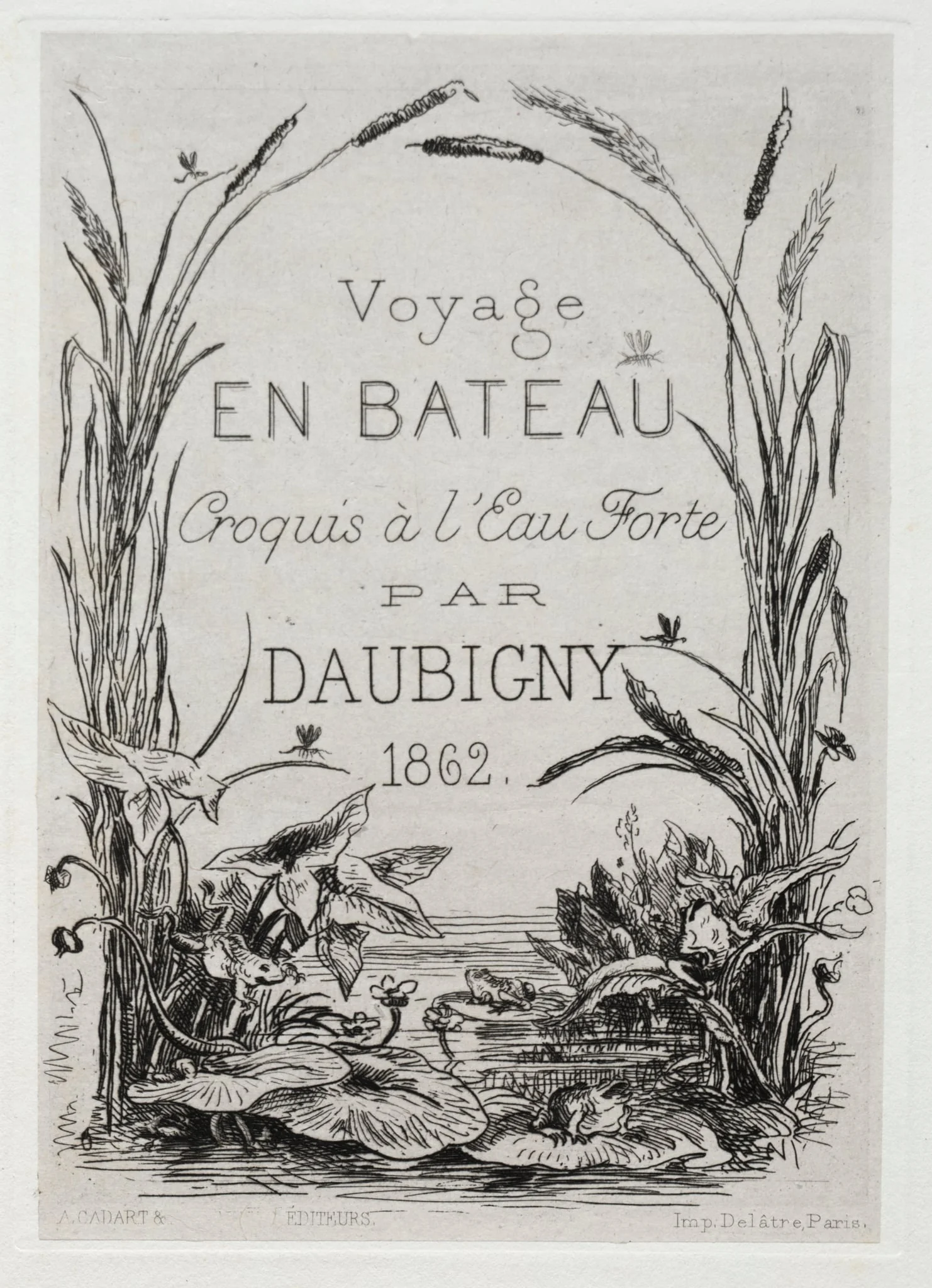 Title Frontispiece for the Album: The Boat Trip, detail