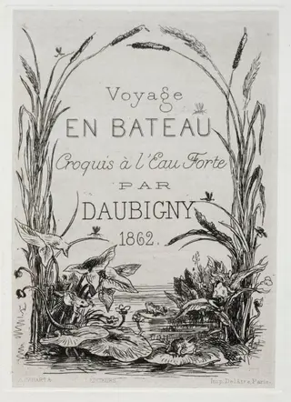 Title Frontispiece for the Album: The Boat Trip, by Charles François Daubigny, 1861