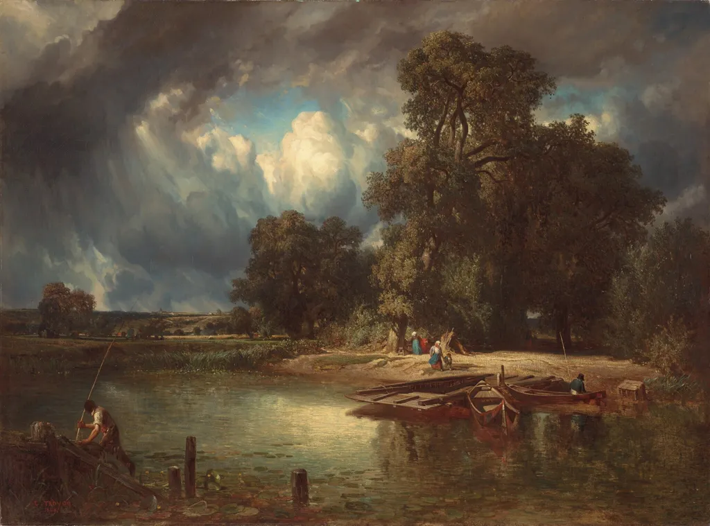 The Approaching Storm, by Constant Troyon, oil, 1849