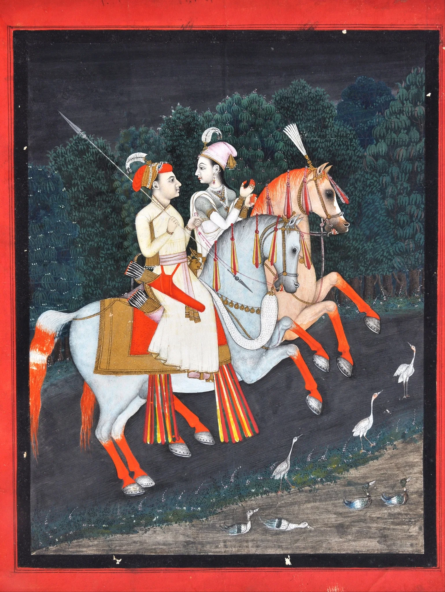 Baz Bahadur and Rani Rupmati, detail