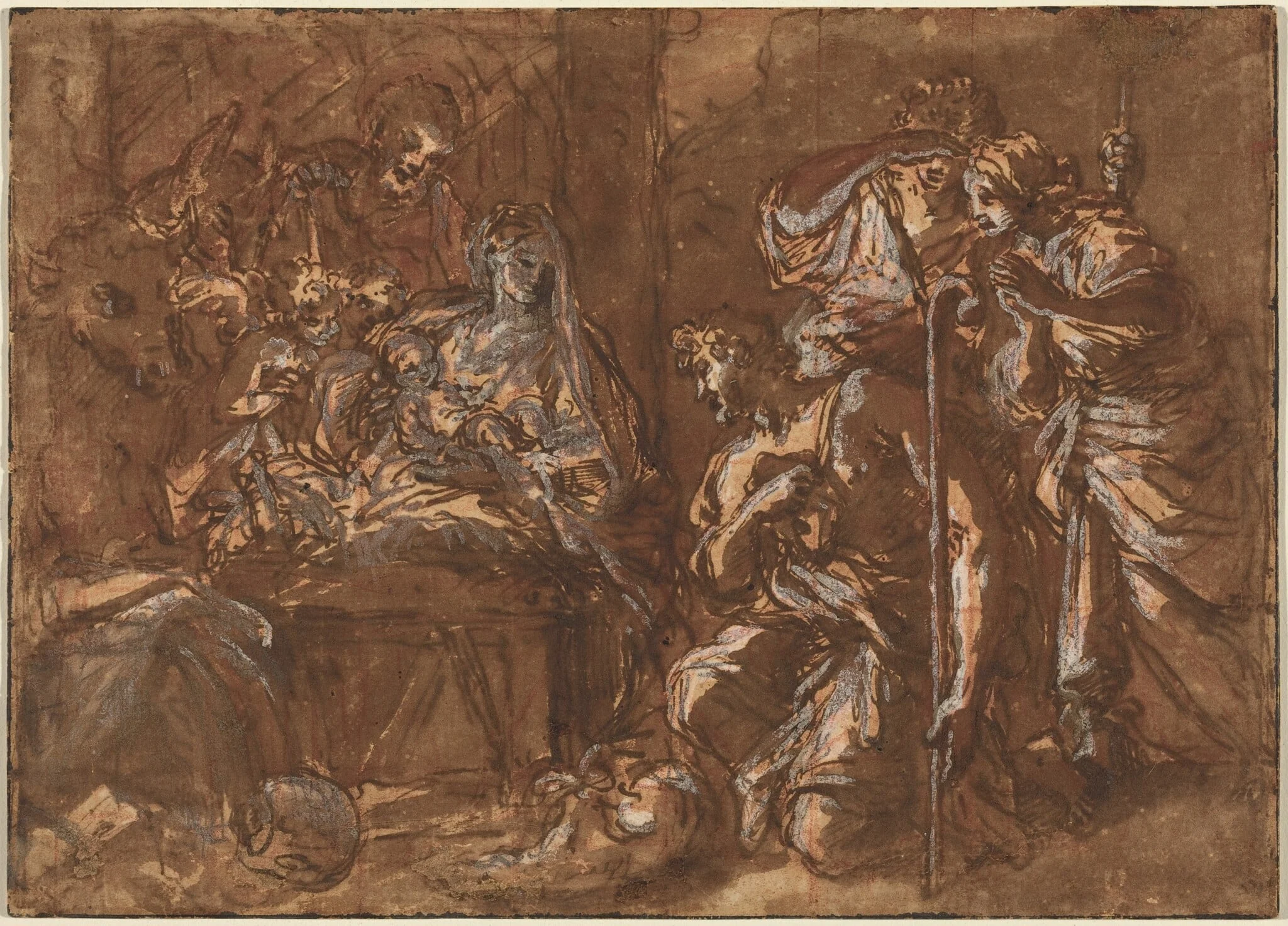 The Adoration of the Shepherds, detail