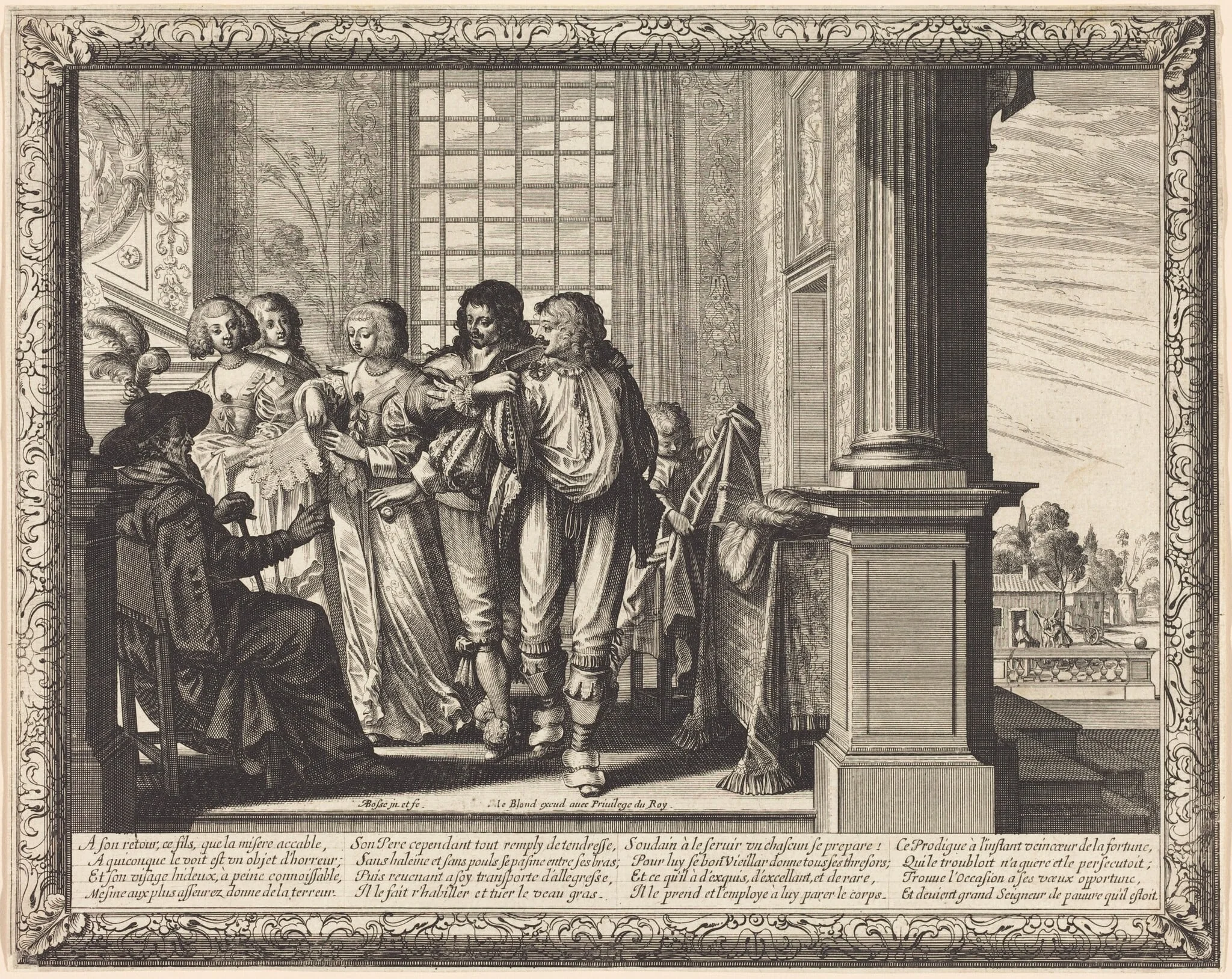 The Prodigal Son's Father Orders the Best Robe and the Slaughter of the Fatted Calf, detail