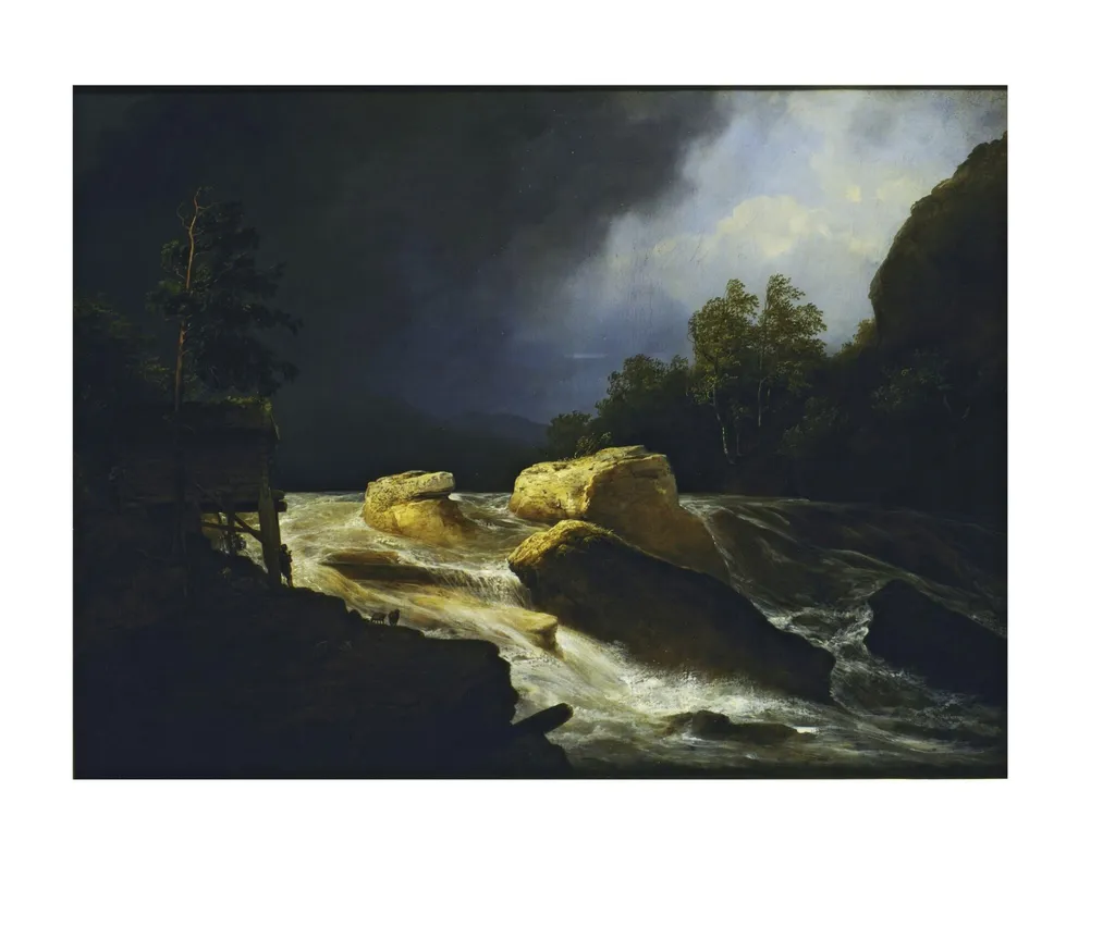 The Torrent, by Christian Ezdorf, oil, 1850