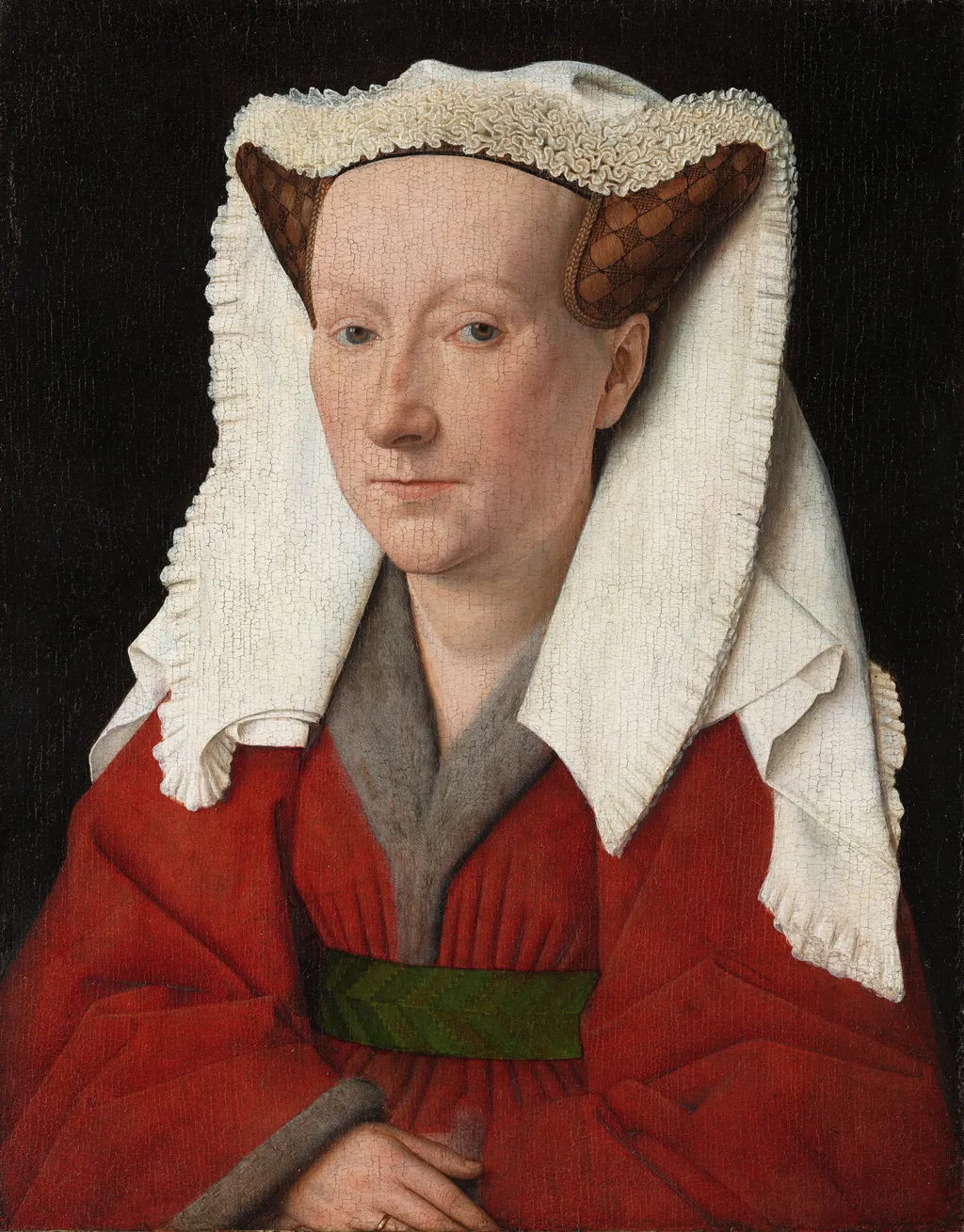 Portrait of Margareta van Eyck, by Jan van Eyck, oil, 1439