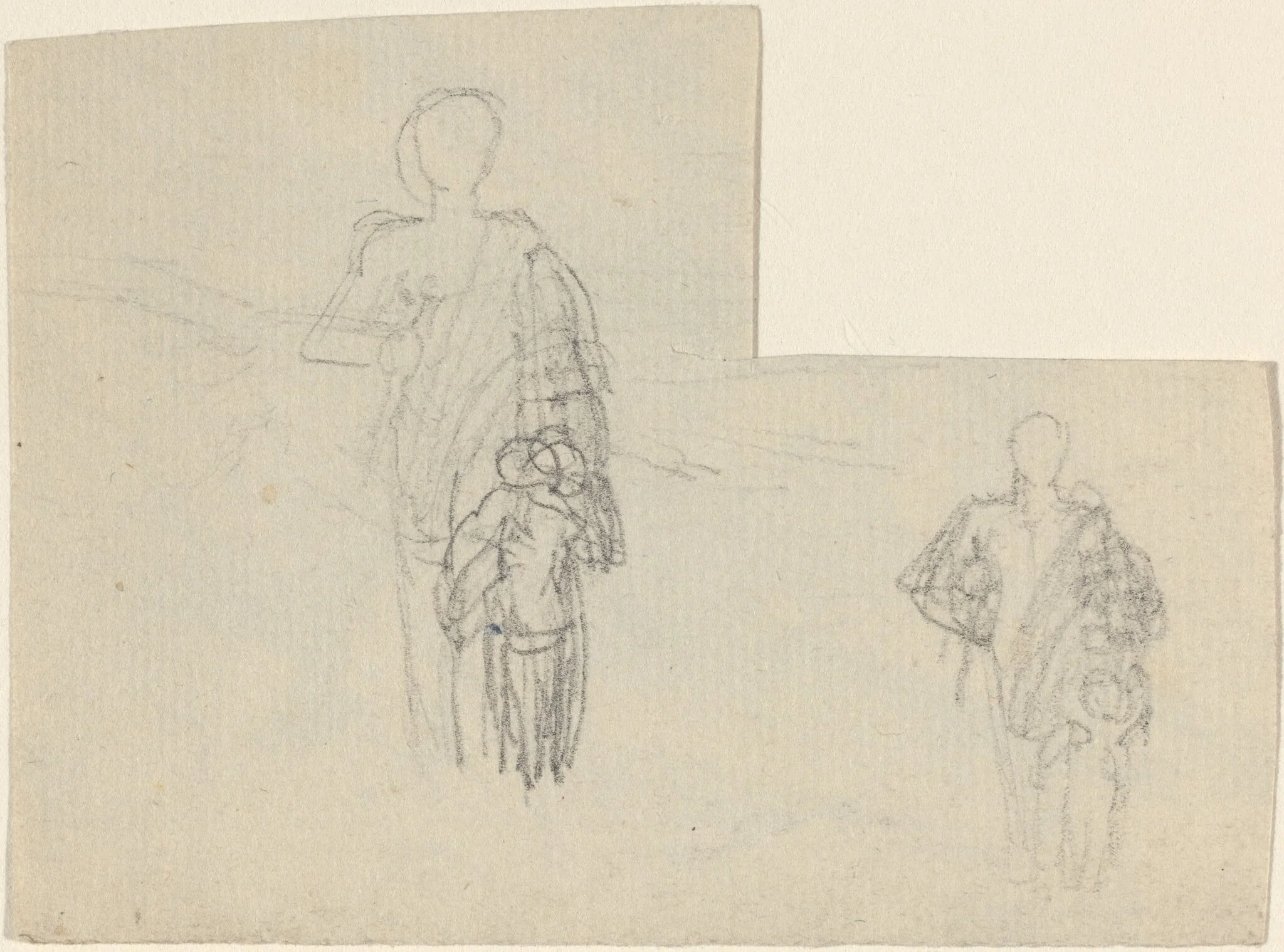 Two Studies of Standing Figure and Child, detail