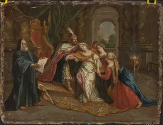 Esther and Ahasuerus, by Antoine Coypel, oil, 1701