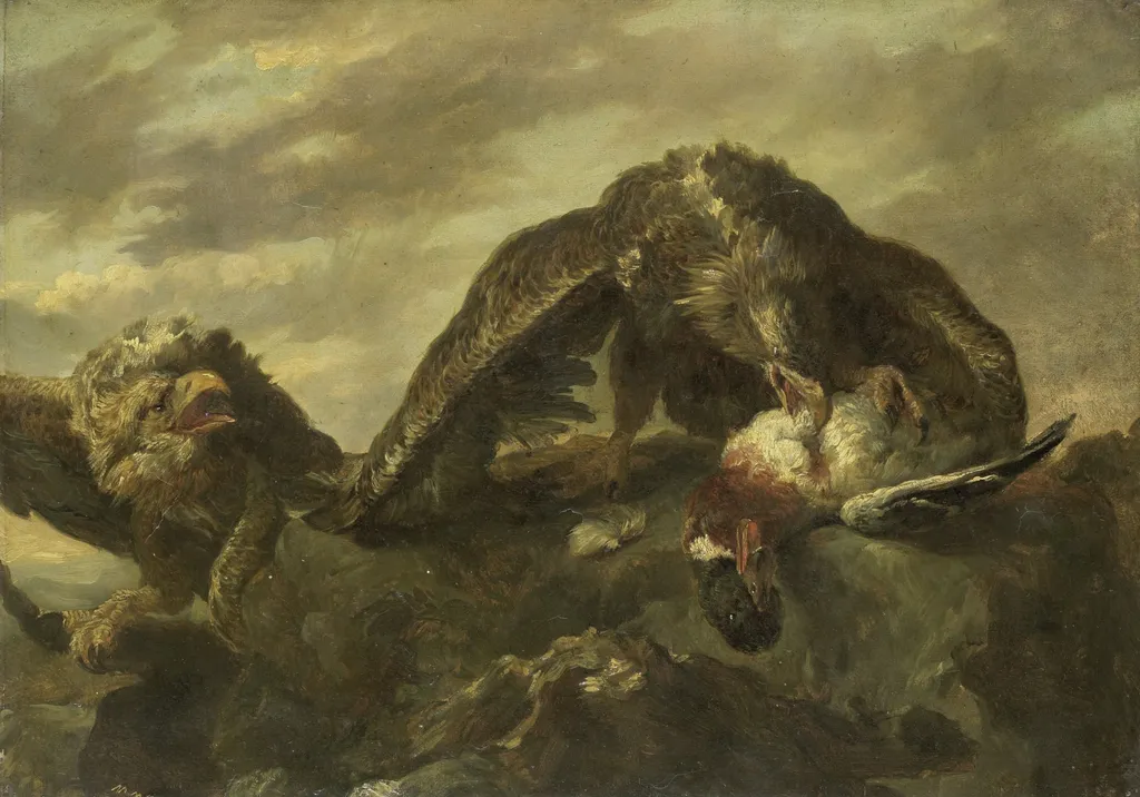 Eagles on Rocks, by Jan Fyt, oil