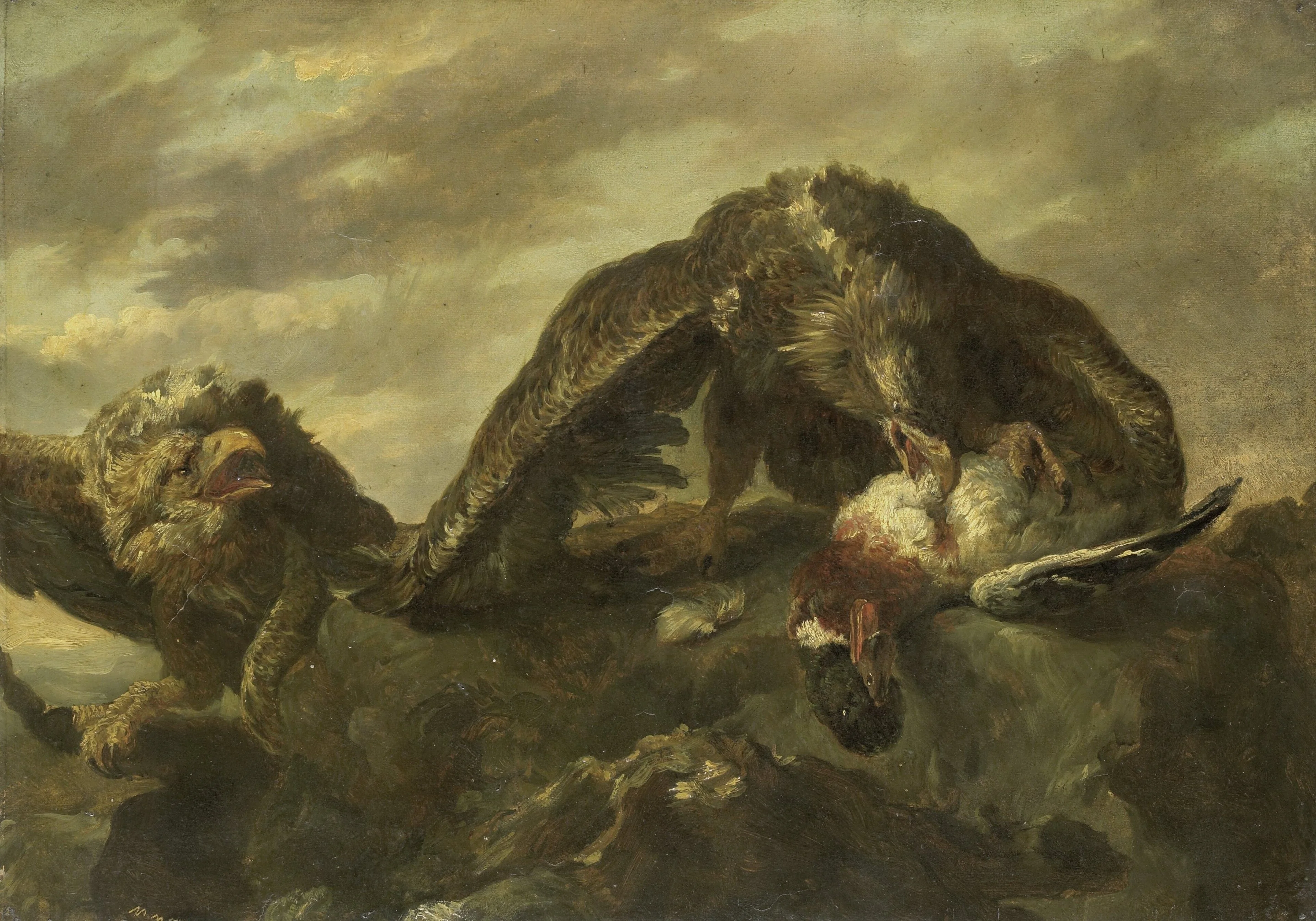Eagles on Rocks, detail