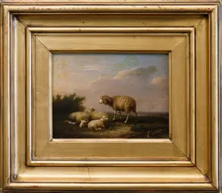 Grup de oi, by Frans van Severdonck, 1871