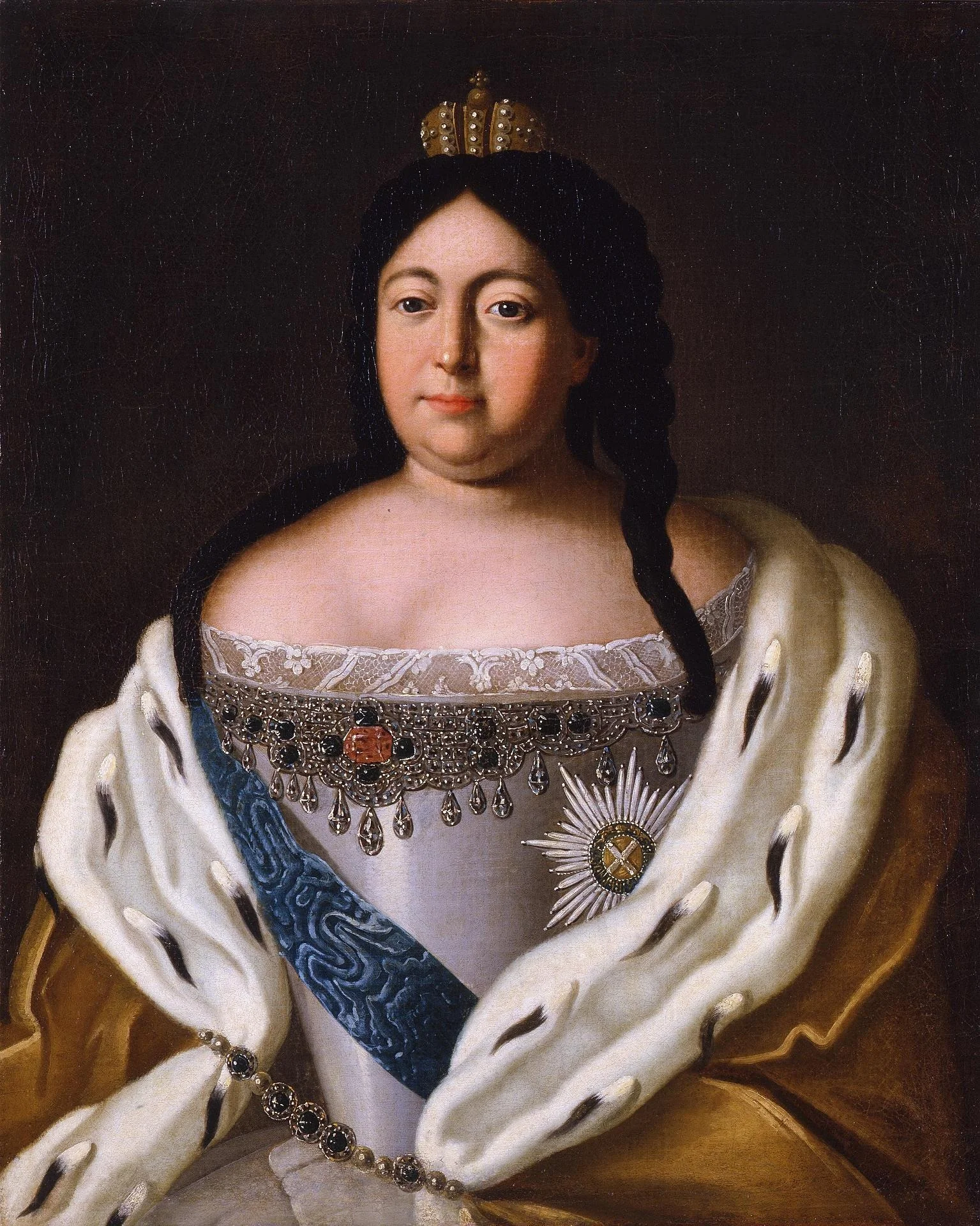Portrait of Anna Ioannovna, detail
