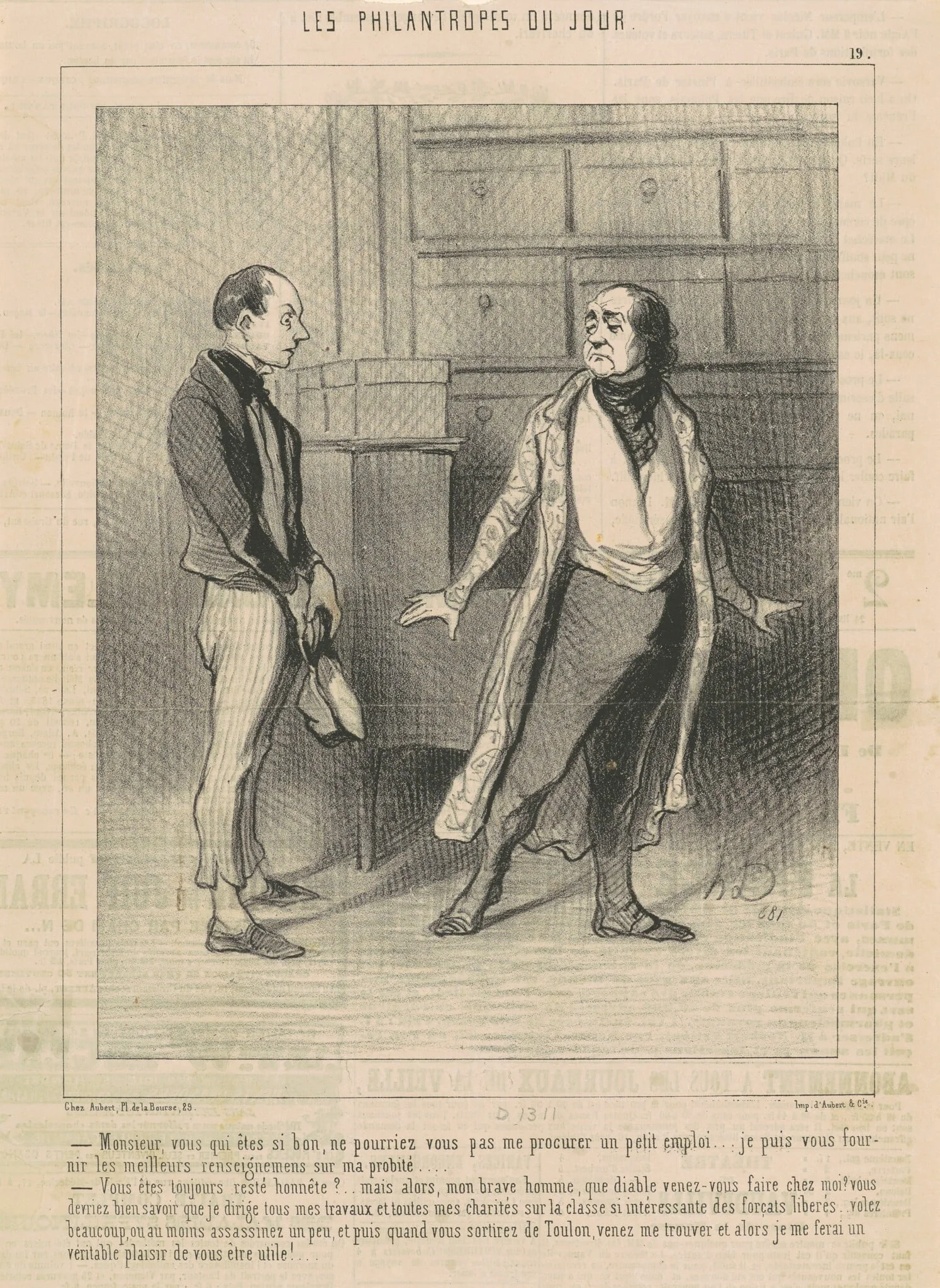 Monsieur vous qui êtes si bon ..., detail