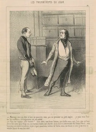 Monsieur vous qui êtes si bon ..., by Honoré Daumier, ink, 1844