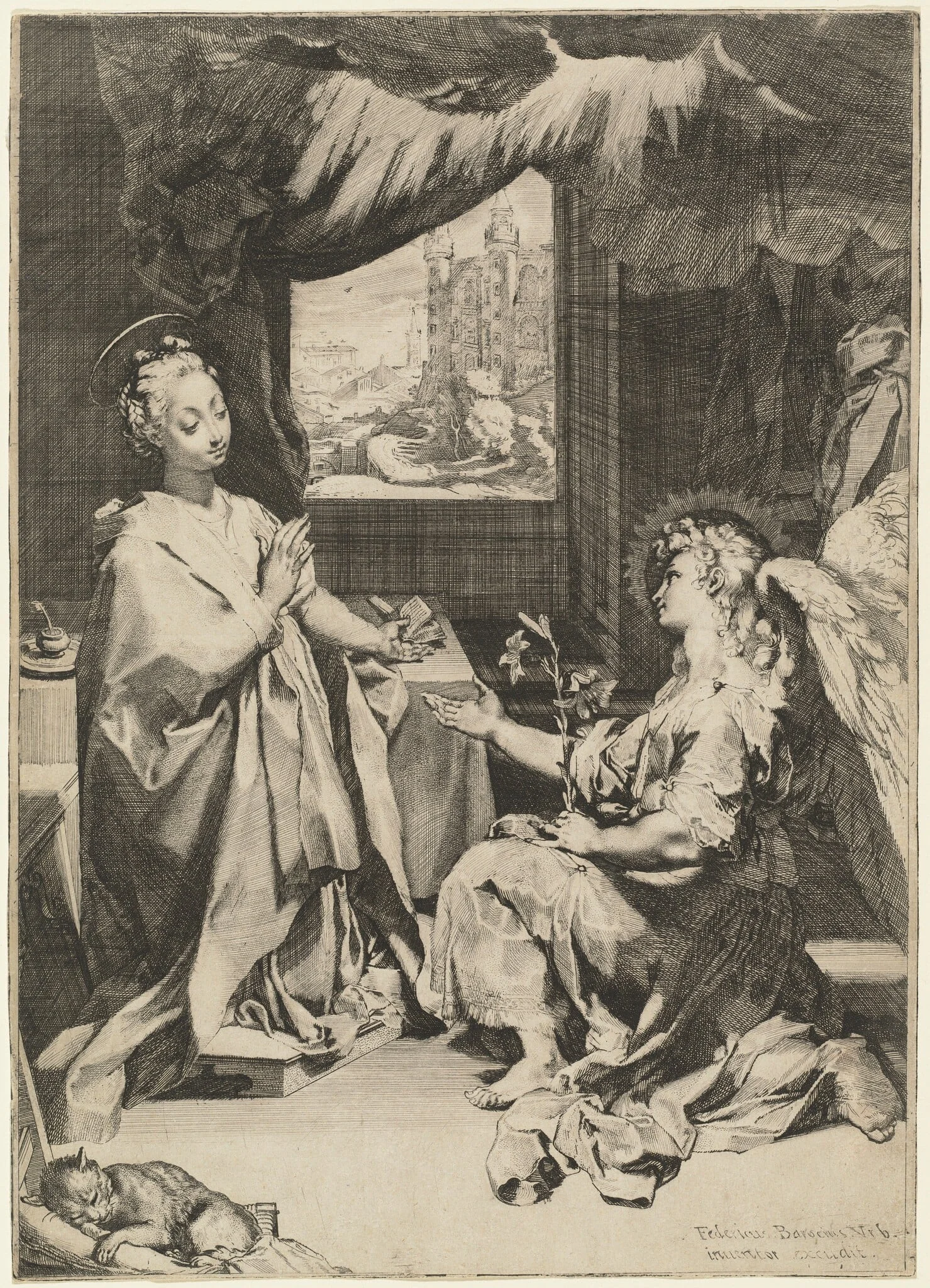 The Annunciation, detail